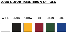 blank table covers colors